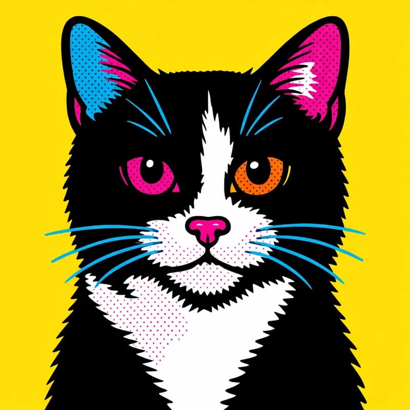 Bold Pop Art portrait